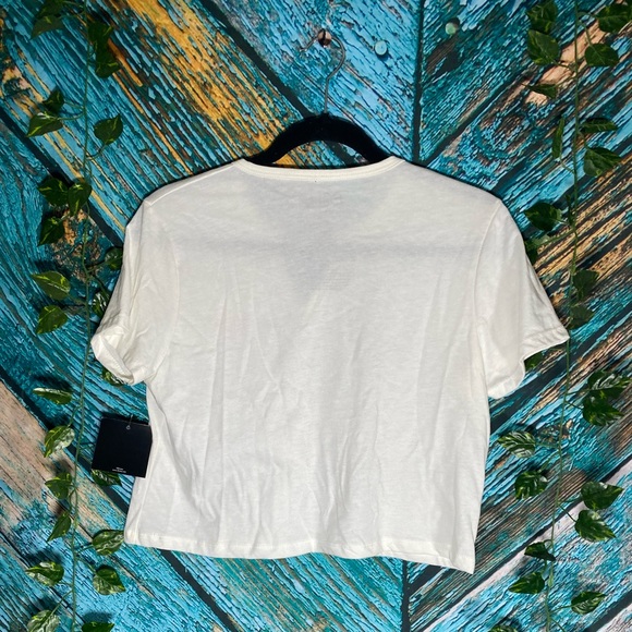 Disney 101 Dalmatians Puppy V Neck White Crop Top NWT - Picture 5 of 12